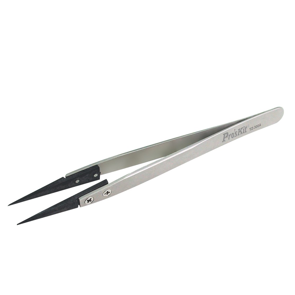 Static Dissipative Soft Tip Tweezer (Fine Tips) 130mm (TZ-300A)